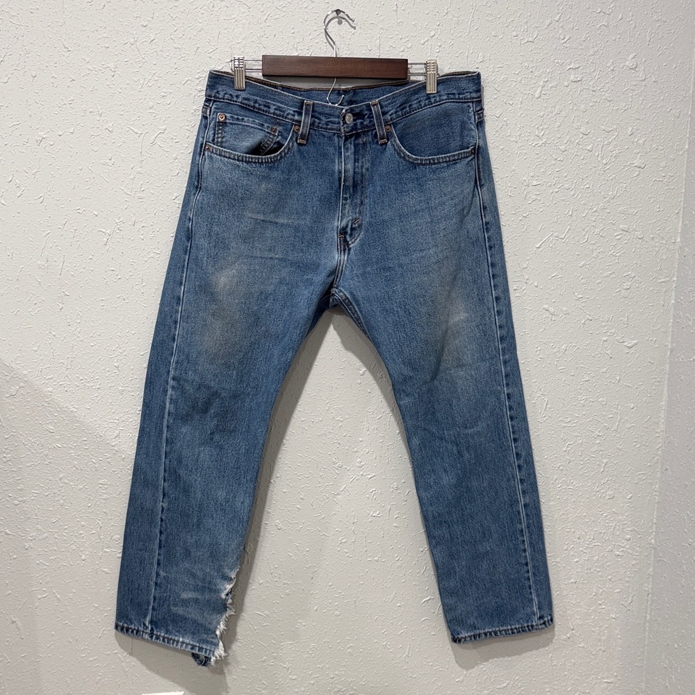 Levi's 505‎ Size 35x30 Blue Denim Jeans Regular Fit Straight Leg Red Tab